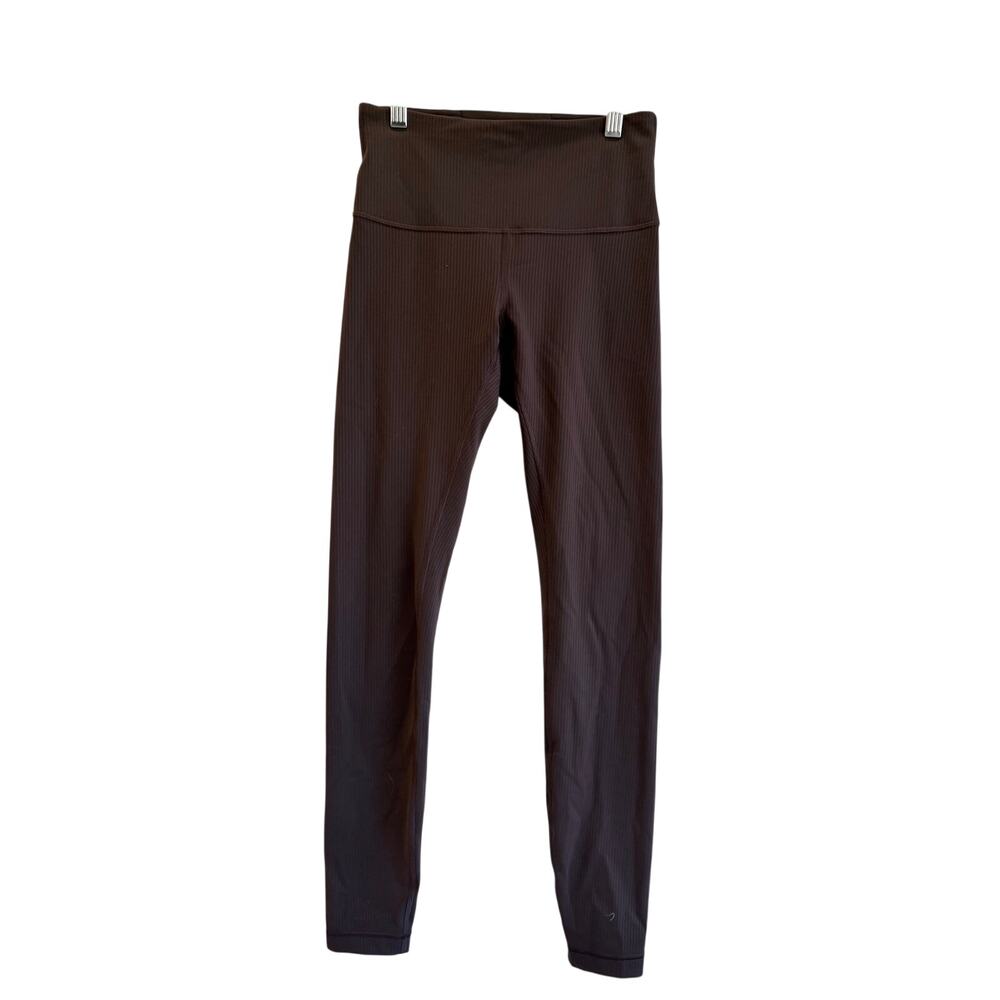 Lululemon Ribbed Yoga Leggings  Brown 4 Workout Athleisure fall